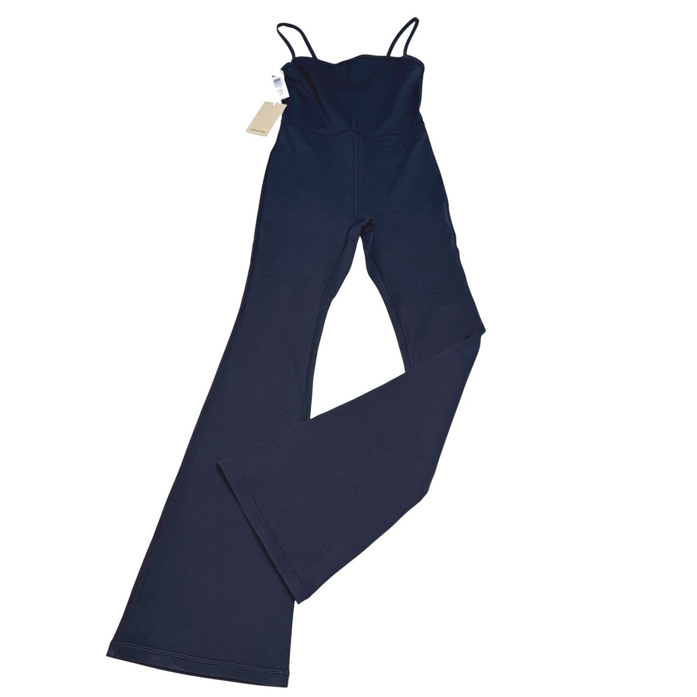 Wilfred Black Fitted Jumpsuit with Flared Legs